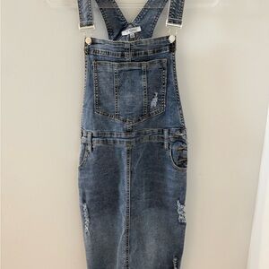Polagram Light Blue Denim Overalls